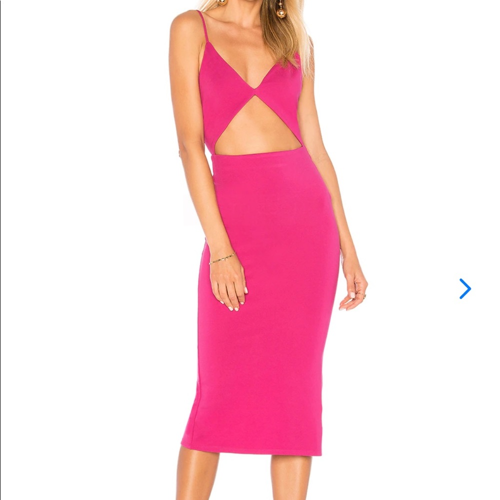 Lovers and Friends Paxton Midi Dress magenta sz M